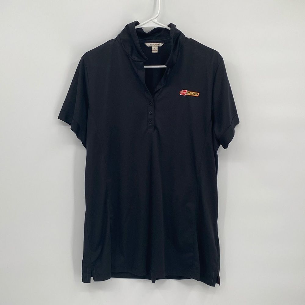 Red House Les Schwab Black Polo Shirt Short Sleeve XL